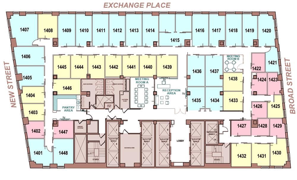 14th Floor floor plan at Jay Suites Financial District