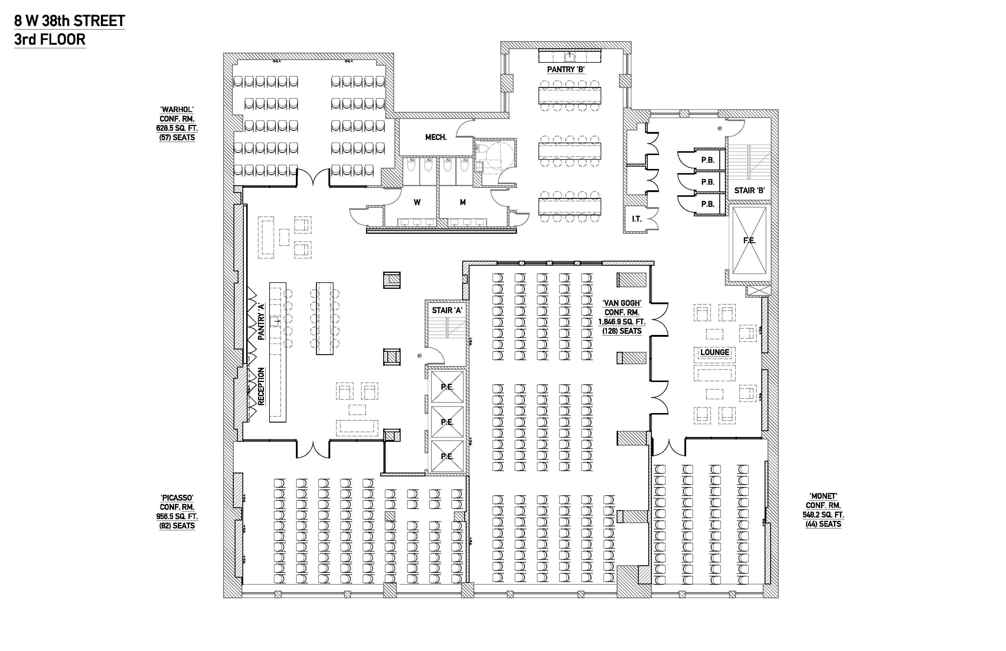 3rd Floor floor plan at Jay Conference Jay Conference Empire