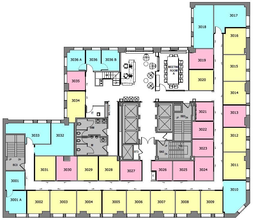 3rd Floor floor plan at Jay Suites Madison Avenue