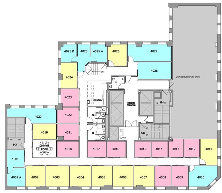 4th Floor floor plan at Jay Suites Madison Avenue