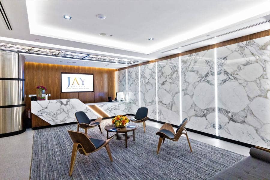 Designer Marble Reception Area