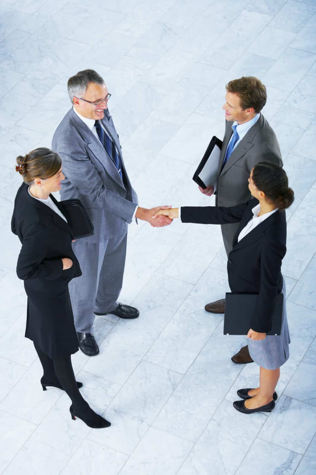 Handshake and teamwork