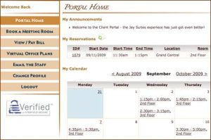 Jay Suites Client Portal Home Page