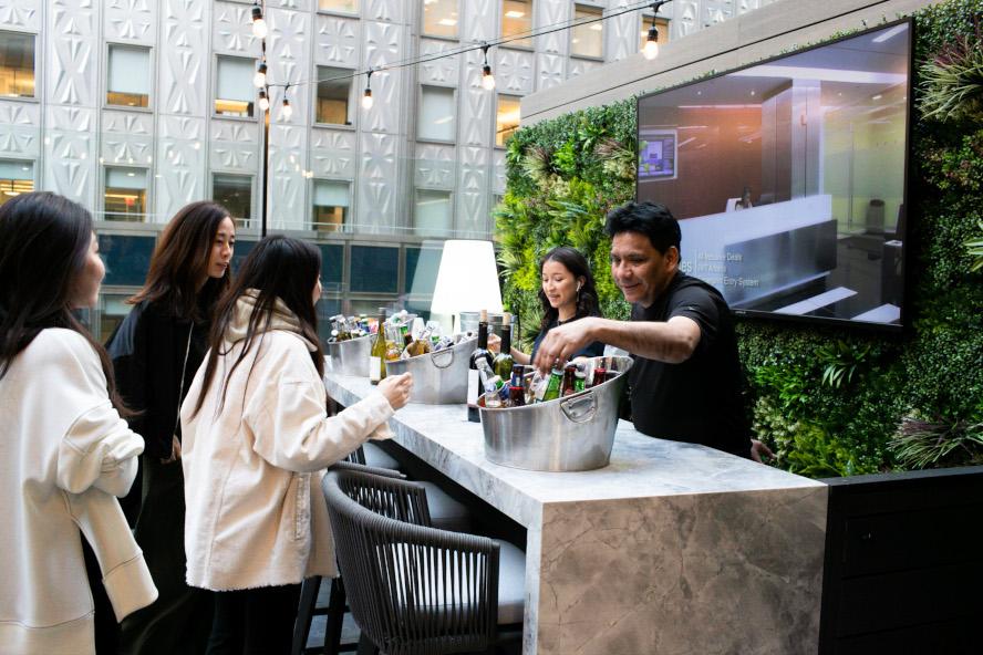 Built-in Bar Area with Fridge