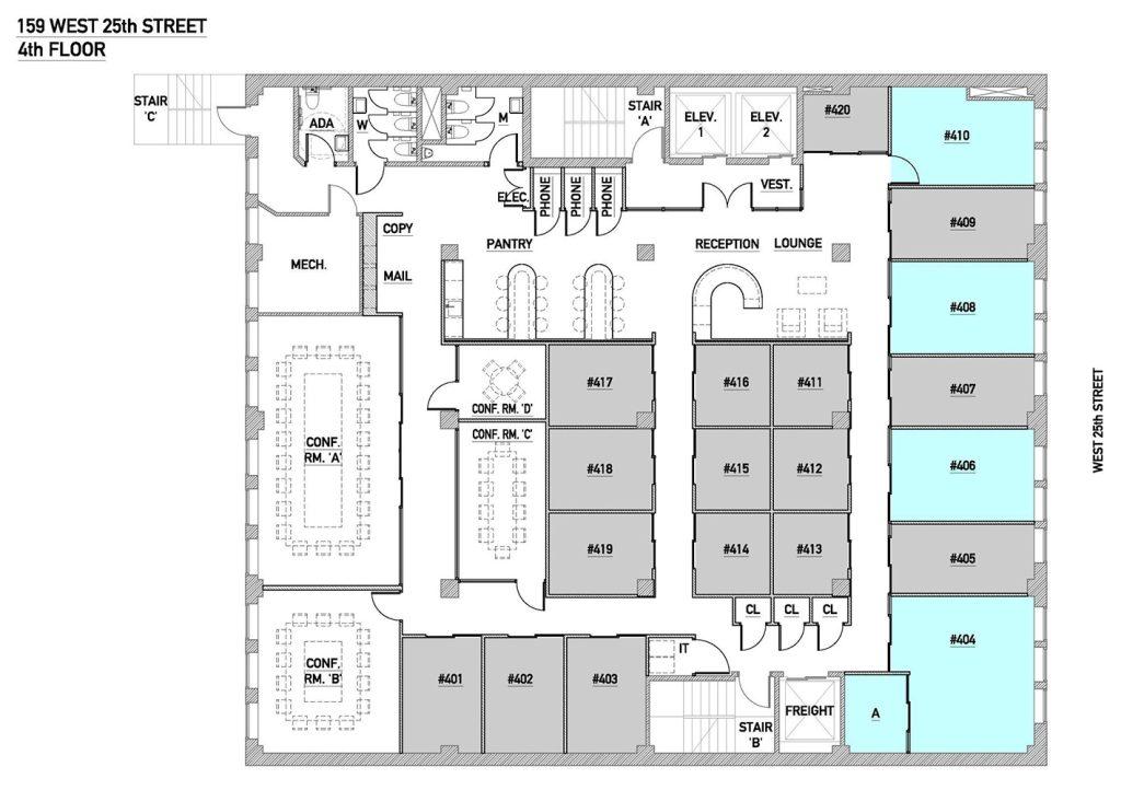 Chelsea Floor-plan 4th Floor 5+ People