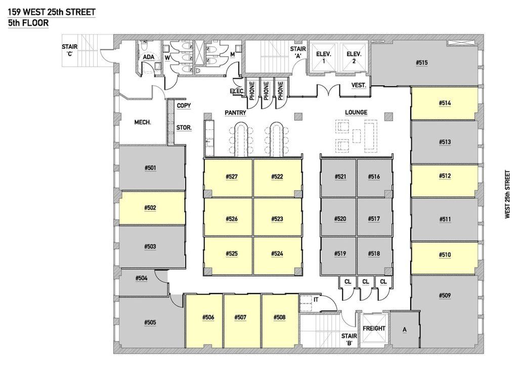 Chelsea Floor-plan 5th Floor 3-4 People