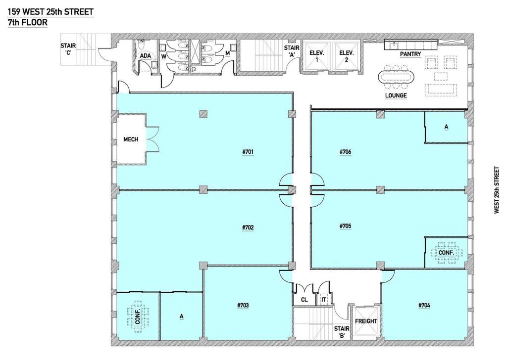 Chelsea Floor-plan 7th Floor