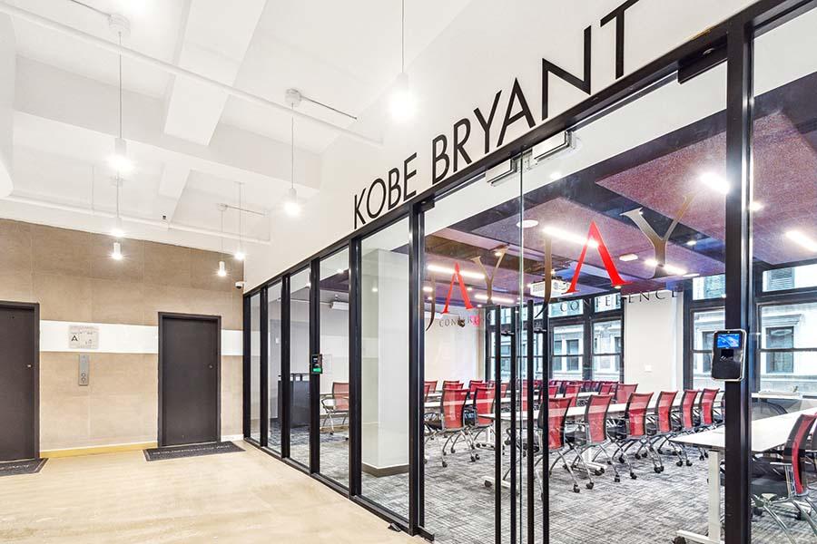 The exterior of the Kobe Bryant Room.