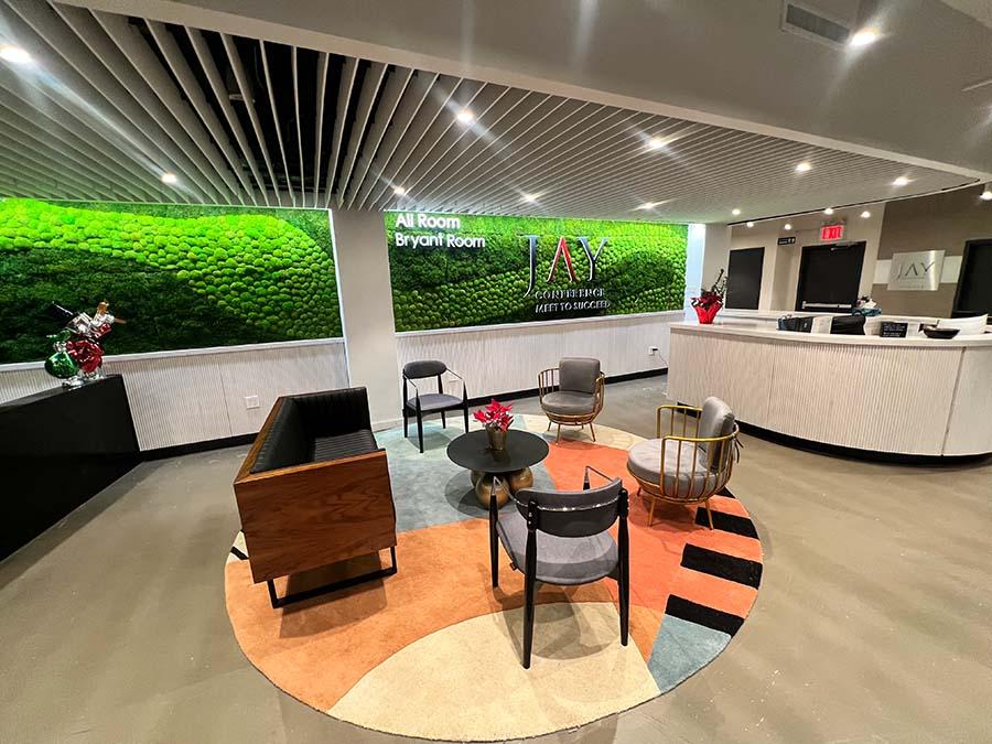 The reception area by Muhammad Ali Room.